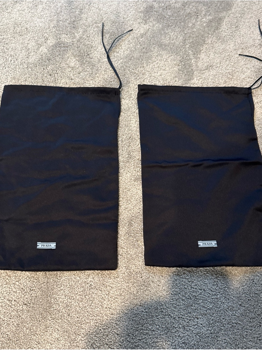 Prada Navy Dust Bag 13 1/2 x 9 Pair Of Two
